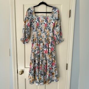 Baltic Born Marta Smocked Midi Dress